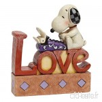 par Jim Shore Peanuts Snoopy Love Word Plaque Figurine par Peanuts par Jim Shore - B01N3N60N2